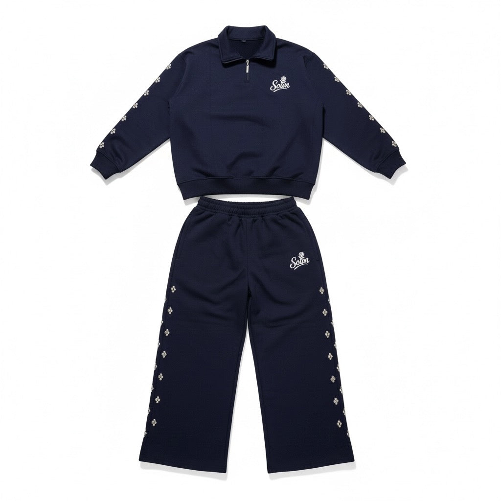 Ephesians 5 Quarter Zip Set Navy